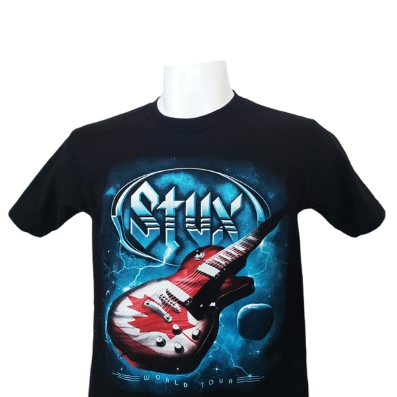 Styx Band World Tour Rare Canada Guitar Flag print - Picture 9 of 10